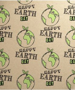 ‘Happy Earth Day’ Sheet of Eco Gift Wrap – 50cm x 70cm